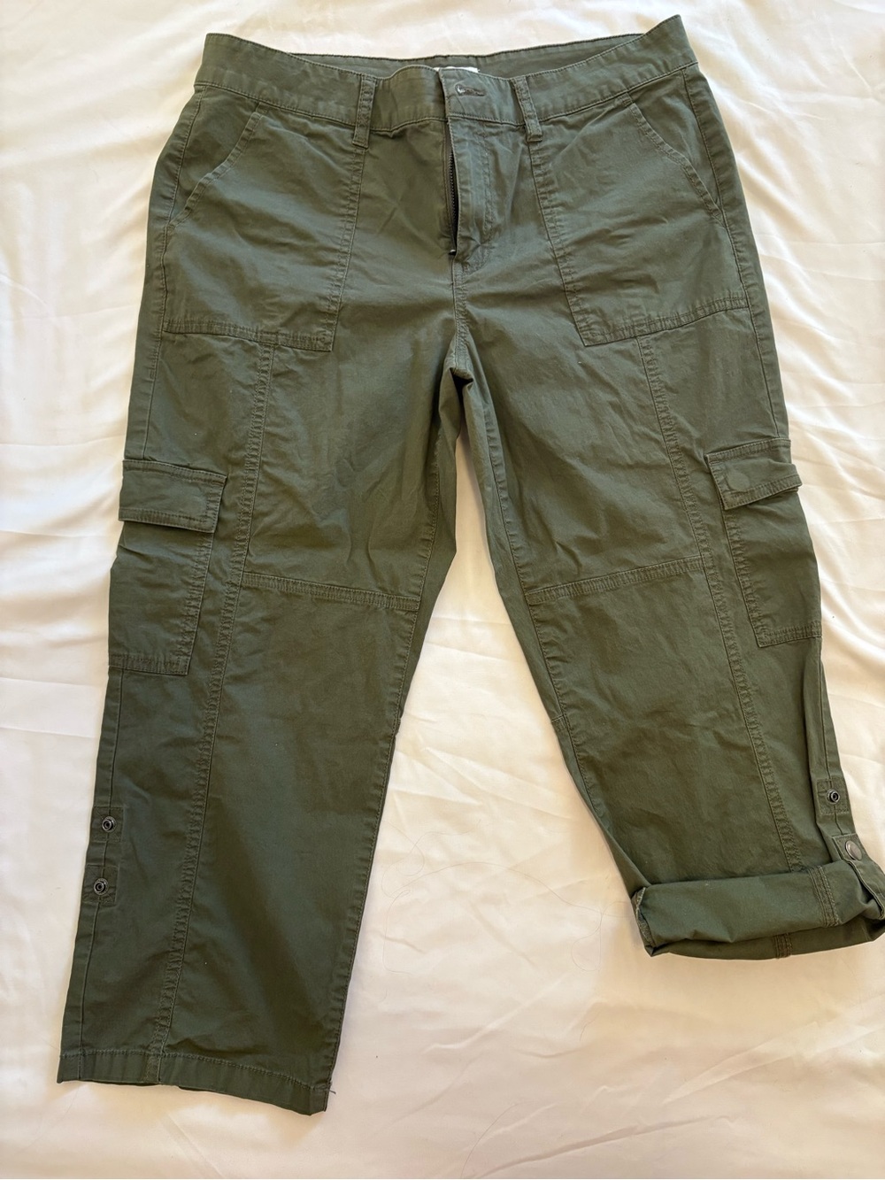 Market & Spruce Olive Green Cargo Capris
